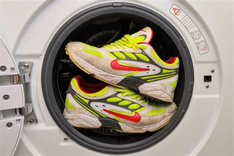 cleaning sneakers in washing machine.